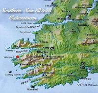 Map of Southwest Ireland